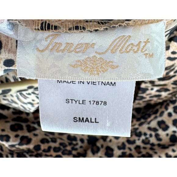 Inner Most Kimono Robe Nightgown Leopard Print - Picture 9 of 10